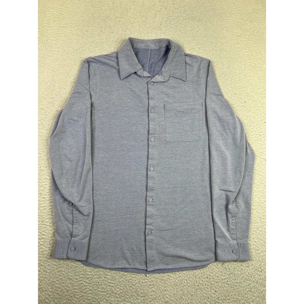 lululemon athletica Men's Light Blue Long-Sleeve Button-Down Shirt